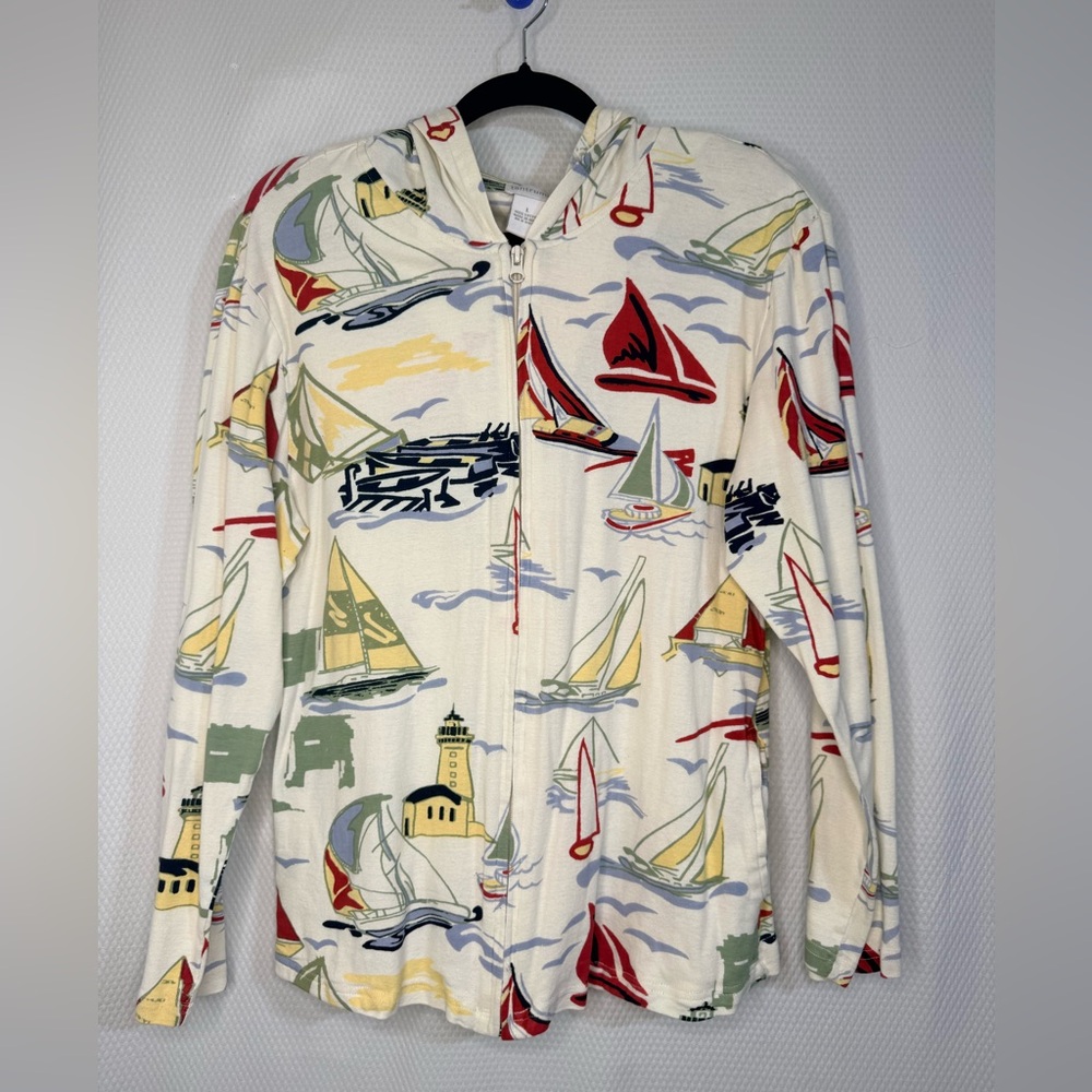 Vintage Tantrums Multicolor Nautical Hooded Jacket